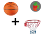 Angel Basketbal met Basketbalring set