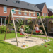 Aanbouwschommel douglas 300 cm met 4 schommelhaken voor speeltoestel