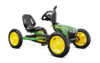 BERG skelter Buddy John Deere met luchtbanden en opbergvak groen
