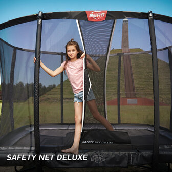 BERG trampoline Ultim Rechthoek Champion Regular 330X220 Groen + Safety Net Deluxe
