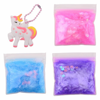 Slijm met 3 Eenhoorns in Hersluitbaar Zakje