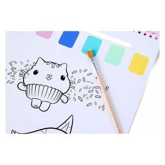 Gabby's Dollhouse Water Verfset Boek - incl Kwast