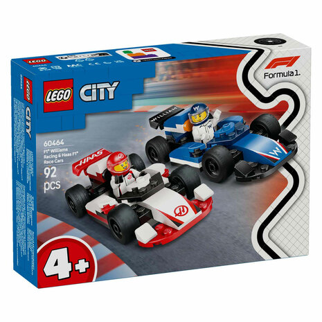 LEGO City 60464 F1 Williams Racing En Haas F1 Racewagens