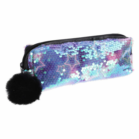 Etui met Pailletten en Pompom