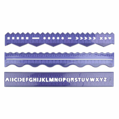 Linialenset Creatief 30cm, 3dlg.