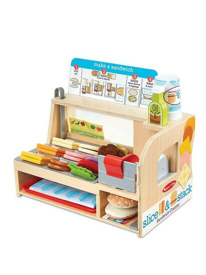 Melissa &amp; Doug Houten Slice &amp; Stack Sandwich Cou