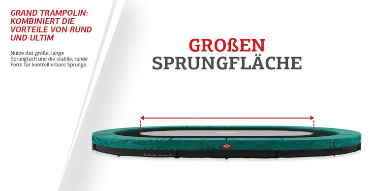 kapperszaak een experiment doen oorsprong BERG Trampoline Inground Grand Champion - 350 x 250 cm - Ovaal - Grijs -  Speelgoed de Betuwe