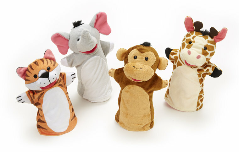 & Doug Pluchen handpoppen dierentuin - Speelgoed de Betuwe