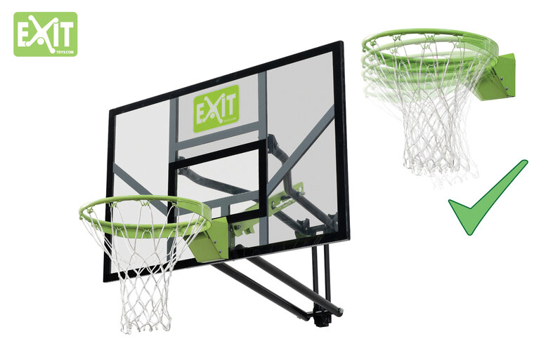 Neem een ​​bad Pijlpunt hoffelijkheid EXIT Galaxy basketbalbord voor muurmontage met dunkring - groen/zwart -  Speelgoed de Betuwe