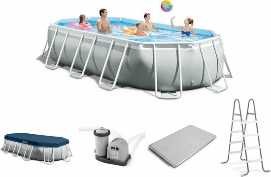 Intex Prism Oval Frame zwembad 610 x 305 x 122 cm