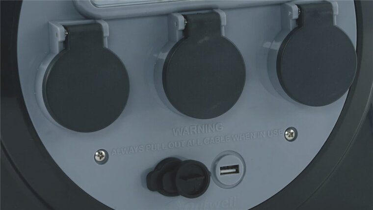Outwell Mensa Mains 3way roller kit w. USB/light