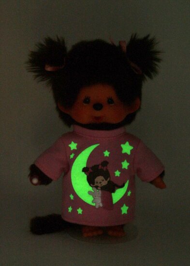 Monchhichi Glow in the dark meisje (20cm)