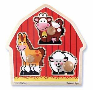 Melissa &amp; Doug  Boerderijpuzzel Insteekpuzzel