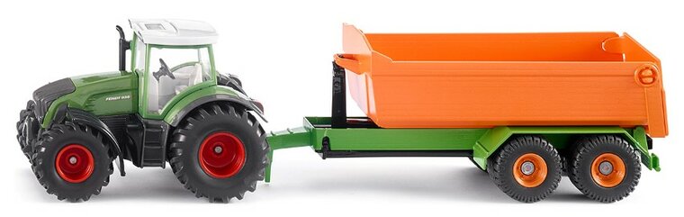 Siku Fendt tractor met haakarm trailer 1:50