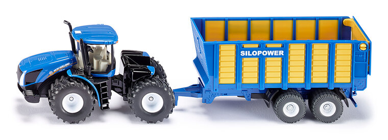 Siku new holland tractor met hooiwagen 1:50