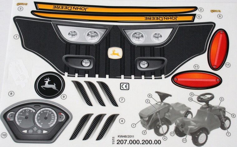 Stickervel Minitrac John Deere (2012)
