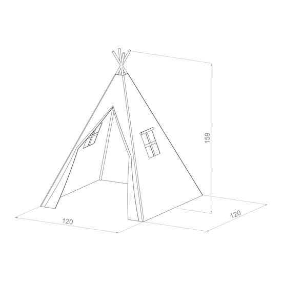 Sunny Alba Tipi Tent Pastel Groen