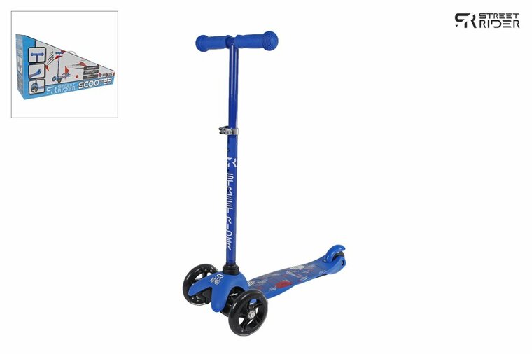 Street Rider 3 Wiel Step Met Verstelbaar Stuur Abec 7 Blauw