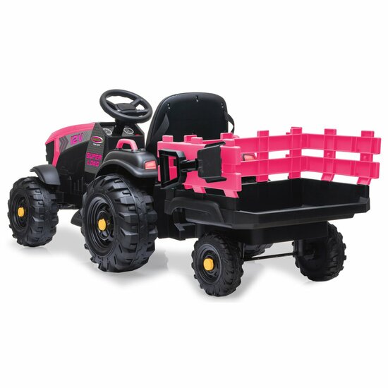 Ride-on Trekker Super Load met Aanhanger Rose 12V