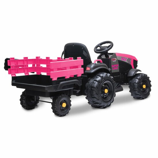 Ride-on Trekker Super Load met Aanhanger Rose 12V