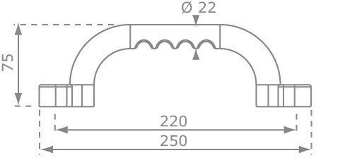 Handgrepenset Antraciet 2 stuks