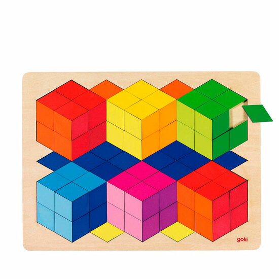 Interessant opmerking Vochtig Goki Houten 3D Puzzel - Kleur - Speelgoed de Betuwe