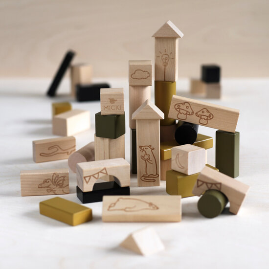 Micki Premium houten blokken (40 stuks)