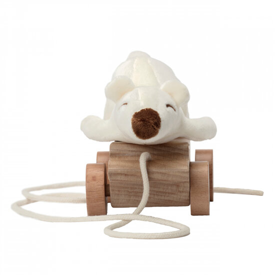 Micki Premium houten trekfiguur met beer