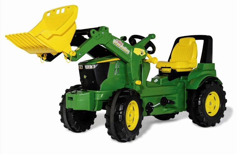 in de rij gaan staan duurzame grondstof Mm Rolly Toys Farmtrac John Deere 7310R traptrekker - Speelgoed de Betuwe