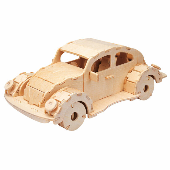 maak het plat zand Rose kleur Gepetto's Workshop Houten Bouwpakket 3D - Auto - Speelgoed de Betuwe