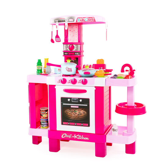 Omringd Hoofdkwartier Pak om te zetten Kinderkeuken Roze met Licht en Geluid - Speelgoed de Betuwe