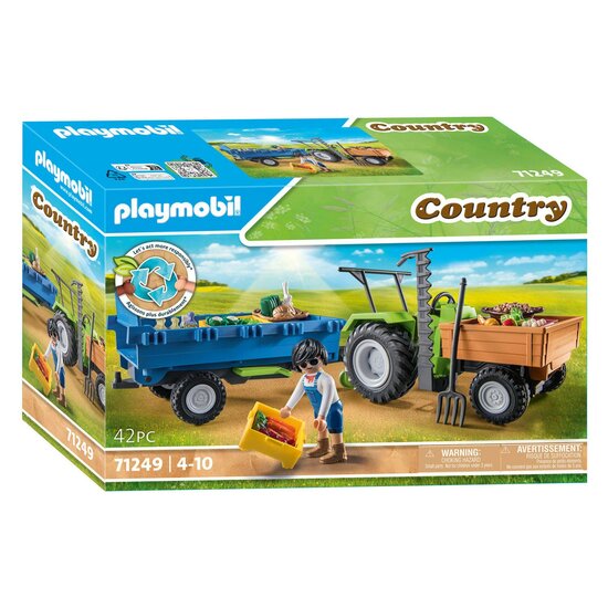 hoekpunt Begraafplaats Regelmatigheid Playmobil Country Trekker met Aanhanger - 71249 - Speelgoed de Betuwe