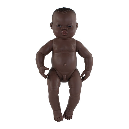 MINILAND BABYPOP BLOOT AFRIKAANSE JONGEN 40CM