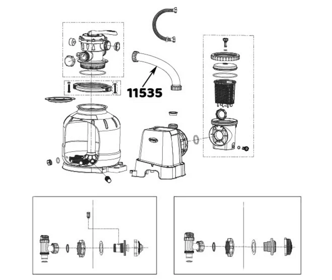 Intex Verbindingsslang Tussen Pomp en Filtertank 10000l/u