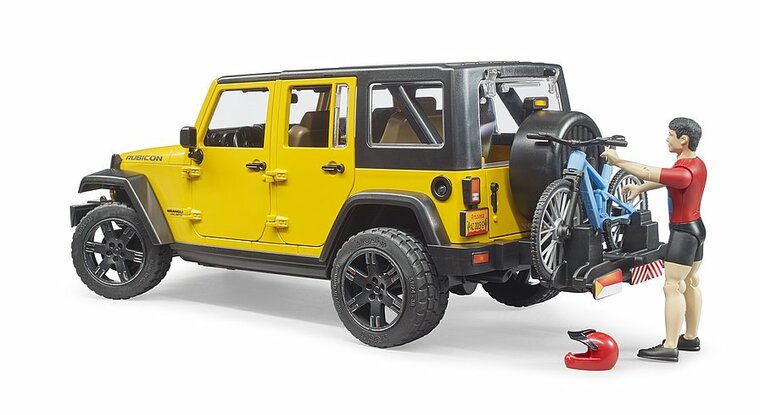 Bruder Jeep Wrangler Rubicon Unlimited Met Mountainbiker