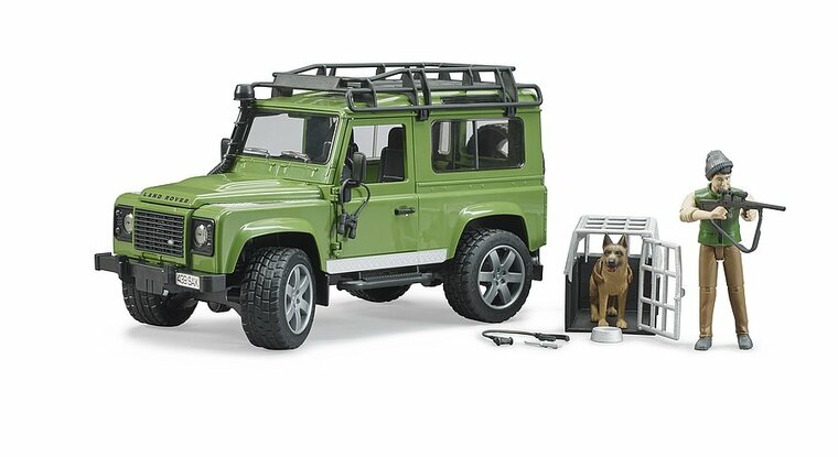 Bruder Land Rover Defender Station Wagon Met Boswachter En Hond