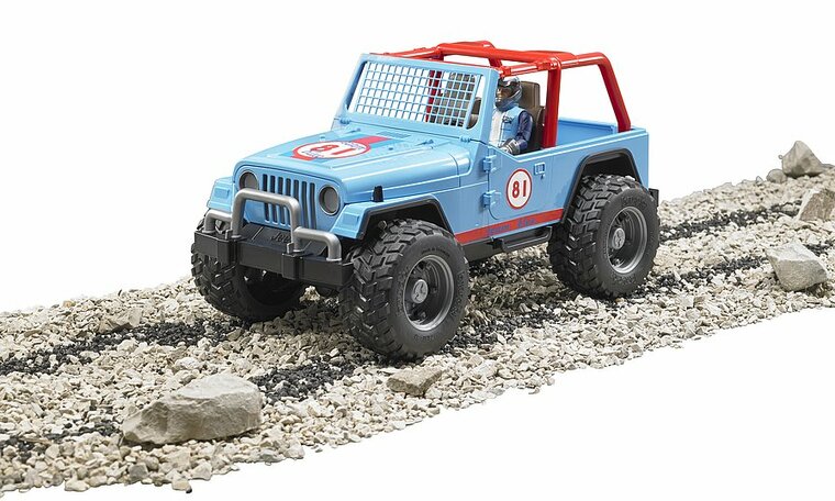 Bruder Jeep Cross Country Racer Blauw Met Bestuurder