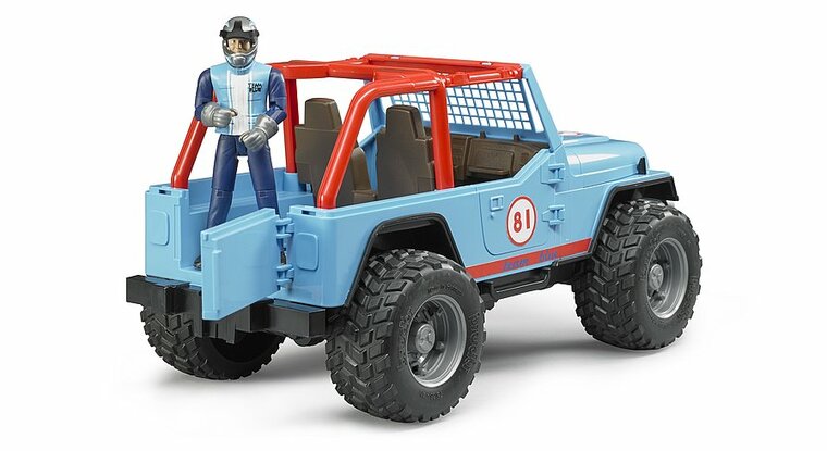 Bruder Jeep Cross Country Racer Blauw Met Bestuurder