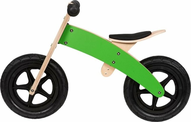 loopfiets Broozzer houten - Carbon Fibre - groen