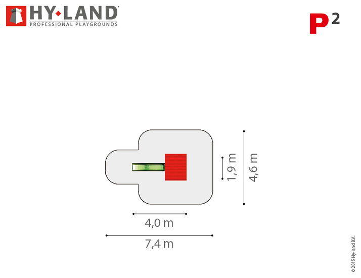 Hy-Land P2 Speeltoestel Douglas - Polyethyleen Glijbaan