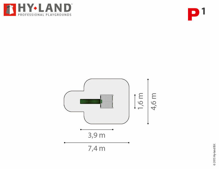 Hy-Land P1 Speeltoestel Douglas - Polyethyleen Glijbaan