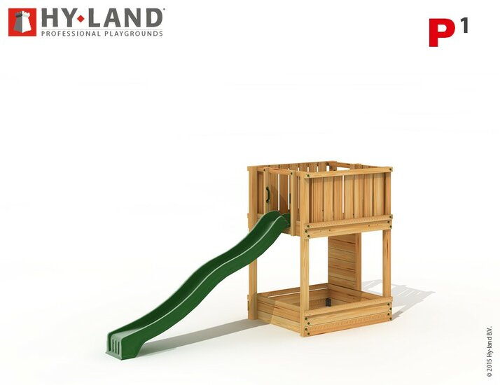 Hy-Land P1 Speeltoestel Douglas - Polyethyleen Glijbaan