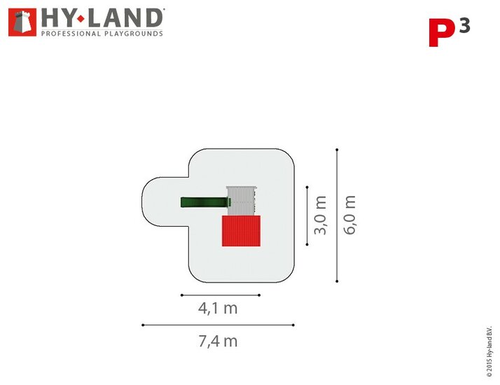 Hy-Land P3 Speeltoestel Douglas - Polyethyleen Glijbaan