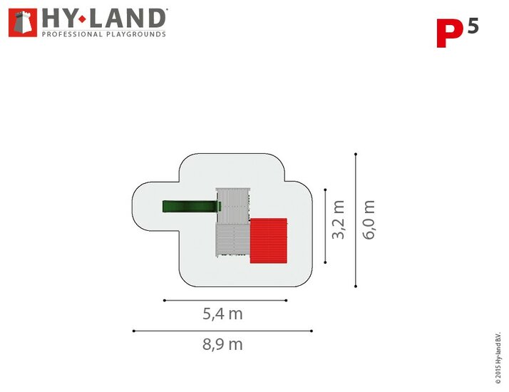 Hy-Land P5 Speeltoestel Grenenhout - RVS Glijbaan