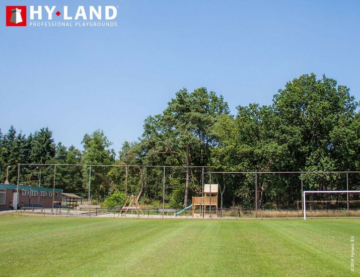 Hy-Land P5 Speeltoestel Grenenhout - Polyethyleen Glijbaan