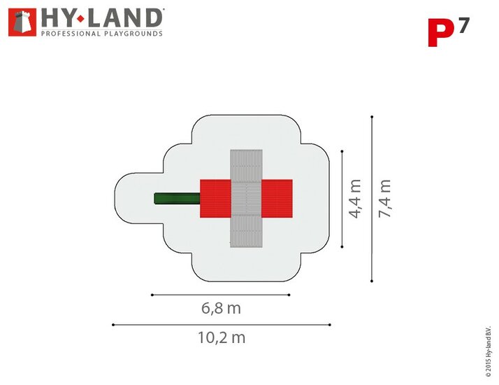 Hy-Land P7 Speeltoestel Grenenhout - RVS Glijbaan