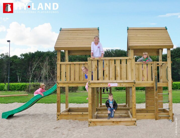 Hy-Land P7 Speeltoestel Grenenhout - RVS Glijbaan