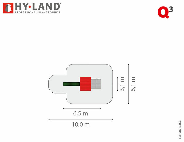 Hy-Land Q3 Speeltoestel Douglas - Polyethyleen Glijbaan