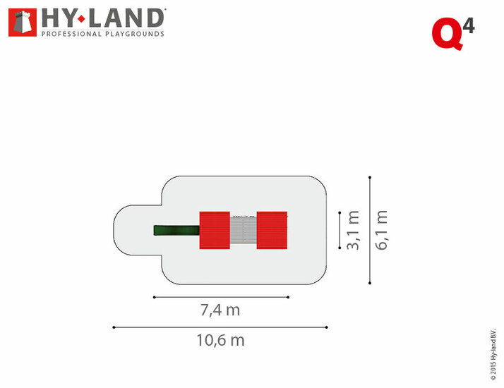 Hy-Land Q4 Speeltoestel Douglas - RVS Glijbaan