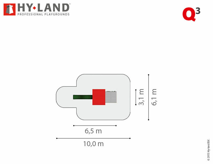 Hy-Land Q3 Speeltoestel Douglas - RVS Glijbaan